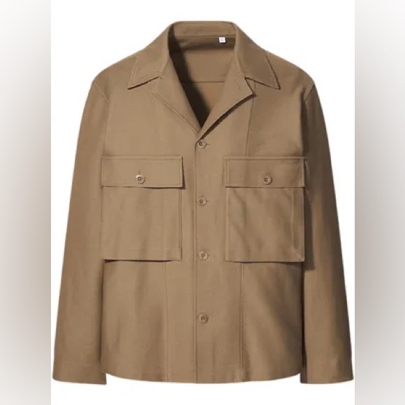 UNIQLO U x CHRISTOPHE LEMAIRE Unisex Jersey Shirt Jacket w/ Front Pockets Size L - Picture 5 of 15